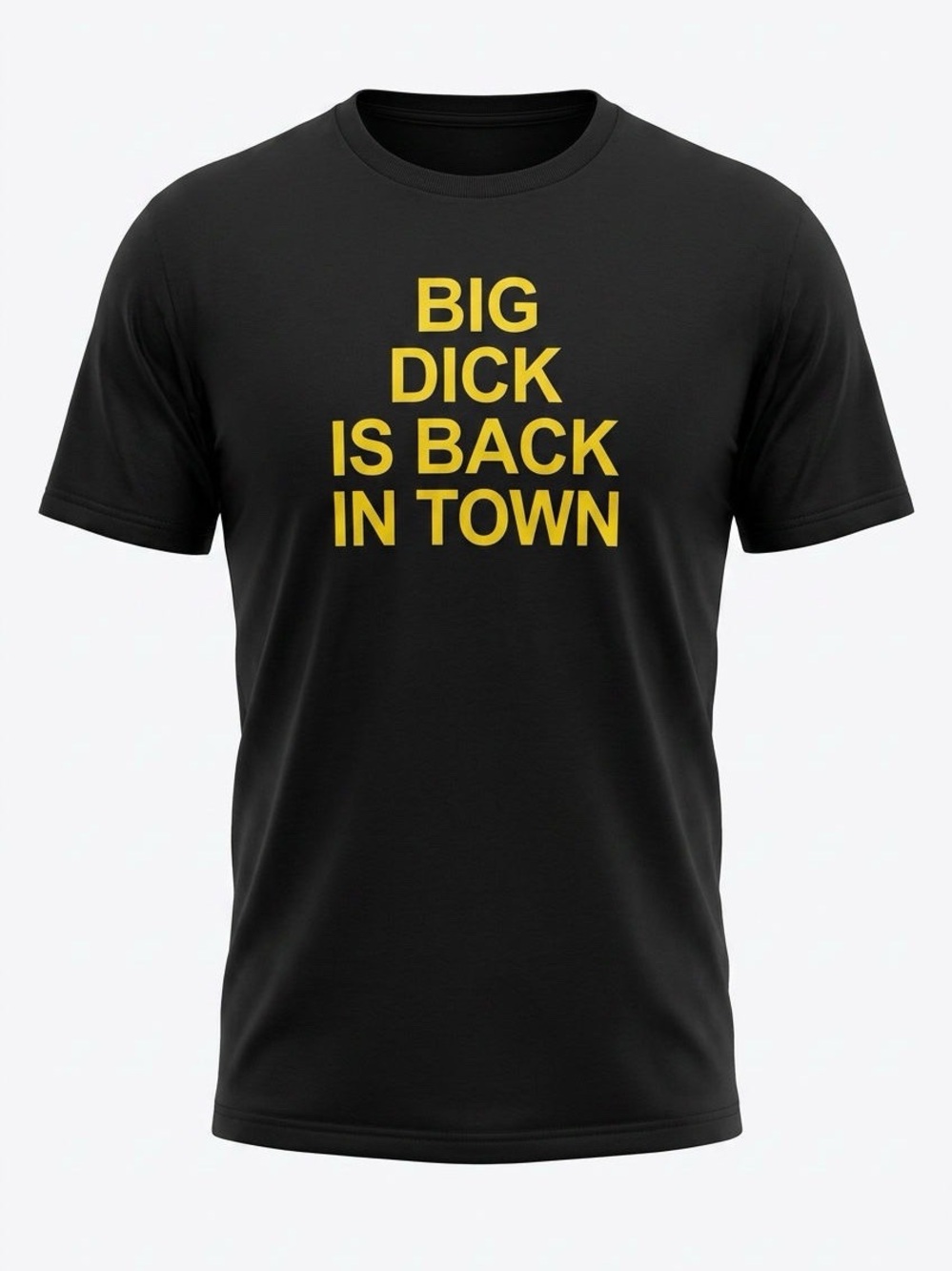 Danny Duncan Men's Black Short-Sleeve Graphic Tee with Yellow Statement Text